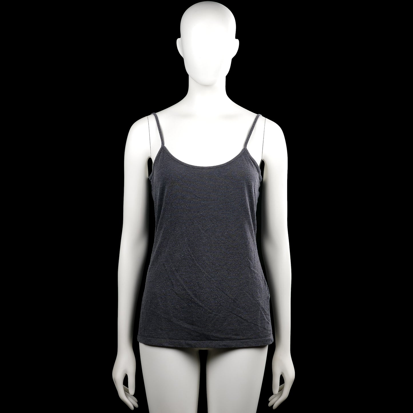 H&m basics - Tank top - Charcoal - Size M - Charcoal solid camisole with thin shoulder straps and a scoop neckline. Features a straight hem with no visible closures or pockets.