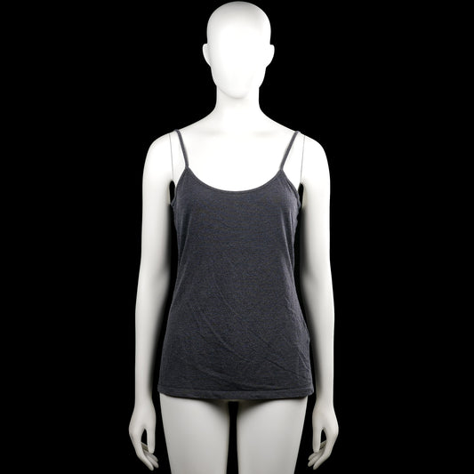 H&m basics - Tank top - Charcoal - Size M - Charcoal solid camisole with thin shoulder straps and a scoop neckline. Features a straight hem with no visible closures or pockets.