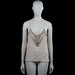 H&m conscious - Tank top - Beige - Size 46 - Beige solid sleeveless spaghetti-strap top with a scoop neckline and beaded embellishment at the front. Straight hem.