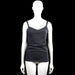 Hema - Tank top - Black - Size L - Black solid camisole with lace-trim shoulder straps and a scoop neckline. Features a straight hem.