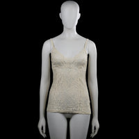 Day - Tank top - Ivory - Size S - Ivory camisole with spaghetti straps and a V-neckline. Features a floral lace overlay and a straight hem.