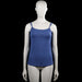 Tank top - Denim Blue - Size S - Solid denim blue spaghetti-strap top with a scoop neckline and adjustable shoulder straps. Straight hem with no visible closures.