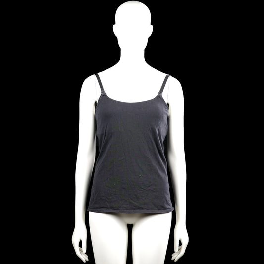 H&m mama - Tank top - Charcoal - Size S - Charcoal solid camisole with thin adjustable shoulder straps and a scoop neckline. Straight hem.