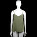 Primark - Tank top - Olive - Size 38 - Olive solid camisole top with thin shoulder straps and a V-neckline. Features a curved hem and plain edges.