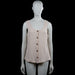 Shein - Tank top - Beige - Size L - Beige sleeveless top with a scoop neckline and a front button closure. Features a straight hem and plain arm openings.
