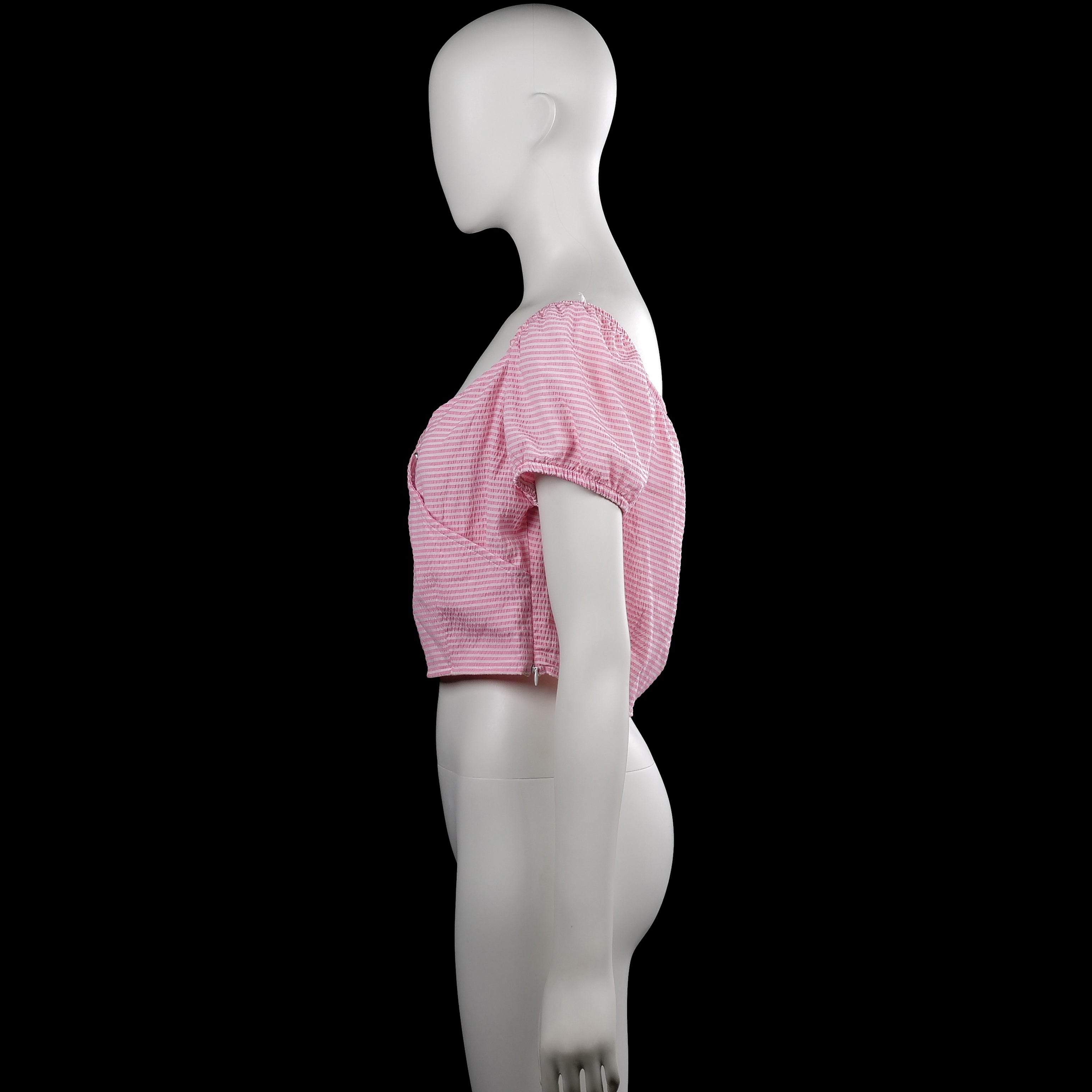 Blouse - Pink & White - Size 38