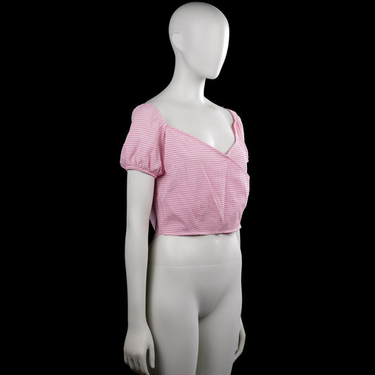 Blouse - Pink & White - Size 38