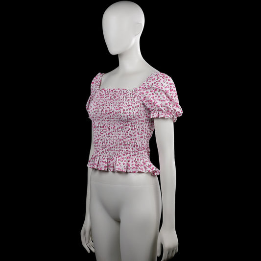 Blouse - White & Pink - Size 170