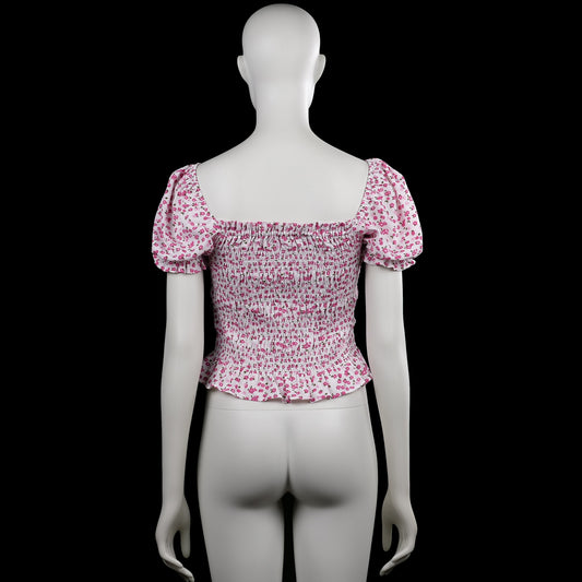 Blouse - White & Pink - Size 170