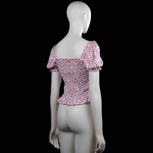 Blouse - White & Pink - Size 170