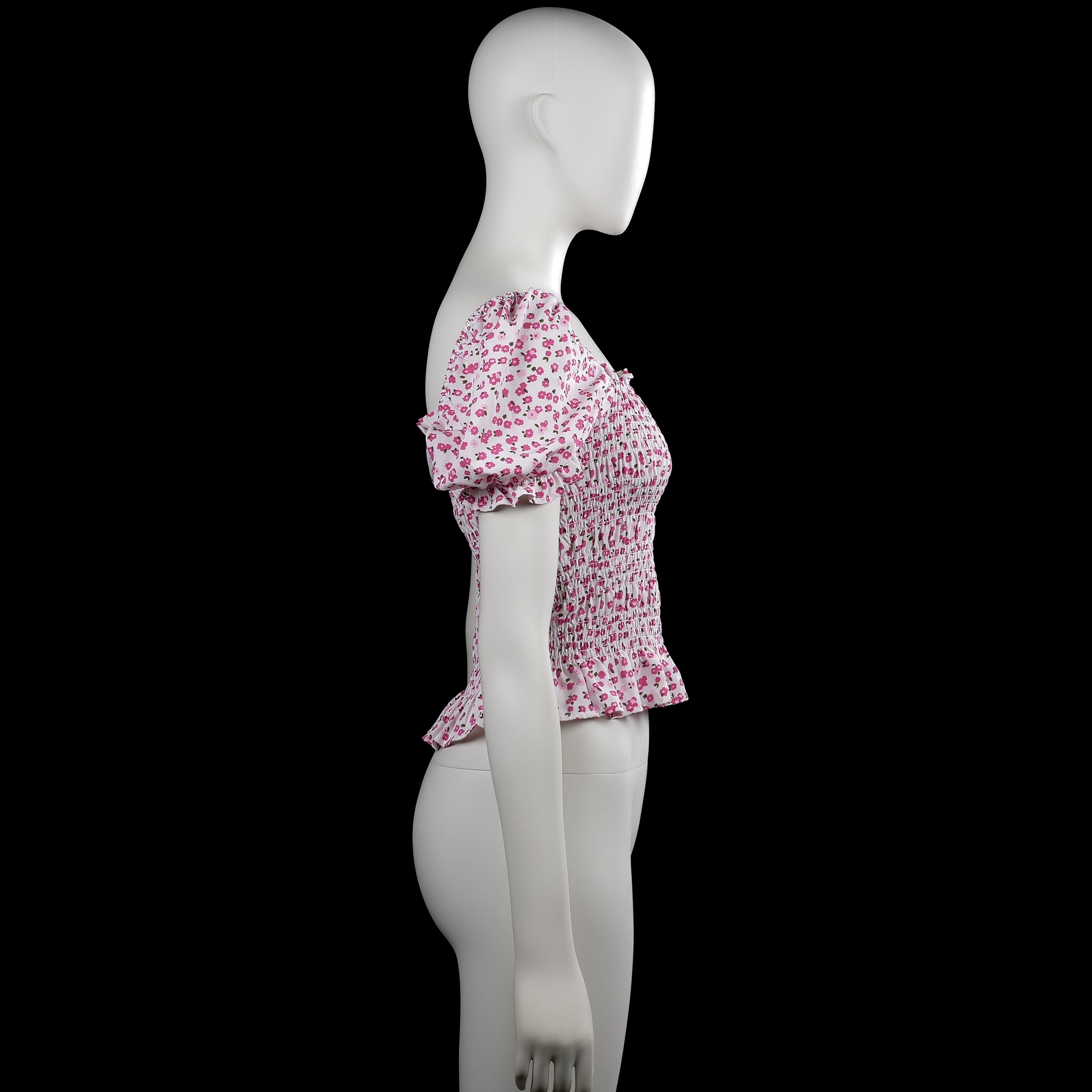 Blouse - White & Pink - Size 170