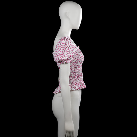 Blouse - White & Pink - Size 170