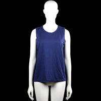Punlh - Tank top - Navy - Size M - Navy solid sleeveless top with a round neckline and straight hem. No visible closures or pockets.
