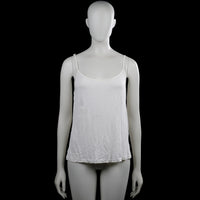 Atelier - Tank top - White - Size S - White solid camisole top with thin shoulder straps and a scoop neckline. Features a straight hem with no visible closures or pockets.