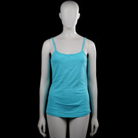 Emonite Emoi - Tank top - Turquoise - Size S - Turquoise solid camisole with thin shoulder straps and a scoop neckline. Straight hem with no visible closures.