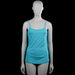 Emonite Emoi - Tank top - Turquoise - Size S - Turquoise solid camisole with thin shoulder straps and a scoop neckline. Straight hem with no visible closures.