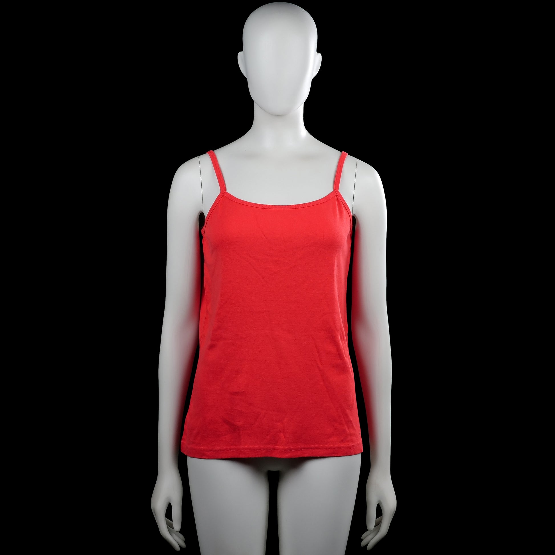 Emonite Emoi - Tank top - Red - Size M - Red solid spaghetti-strap top with a scoop neckline and straight hem. No visible closures or pockets.