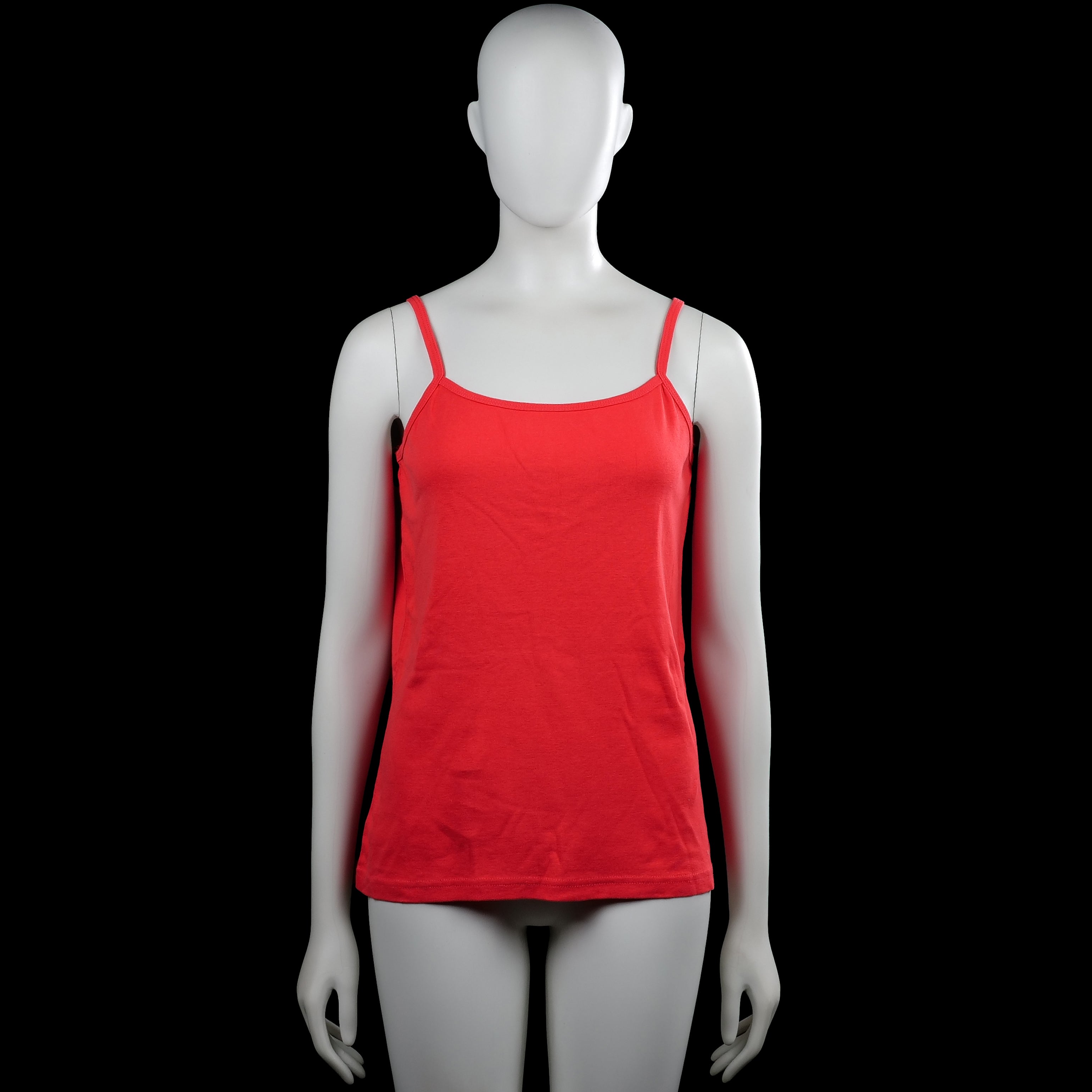 Emonite Emoi - Tank top - Red - Size M - Red solid spaghetti-strap top with a scoop neckline and straight hem. No visible closures or pockets.