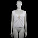 Tank top - White - Size M - White solid sleeveless top with a squared neckline and three decorative buttons at the center front. Straight hem.