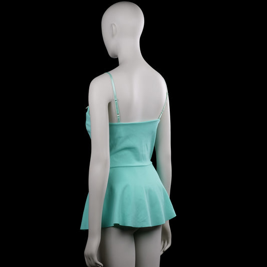 Tank top - Turquoise & White - Size S