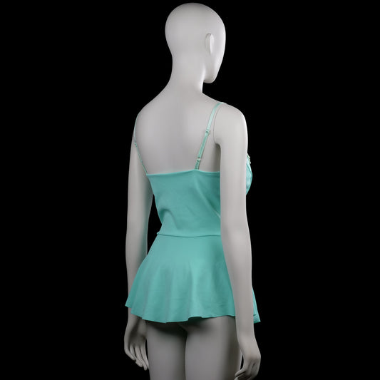 Tank top - Turquoise & White - Size S