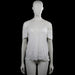 Seven sisters - Blouse - White - Size S - White solid cold-shoulder top with thin shoulder straps and a V-neckline. Features short sleeves with plain cuffs and a straight hem with lace trim.