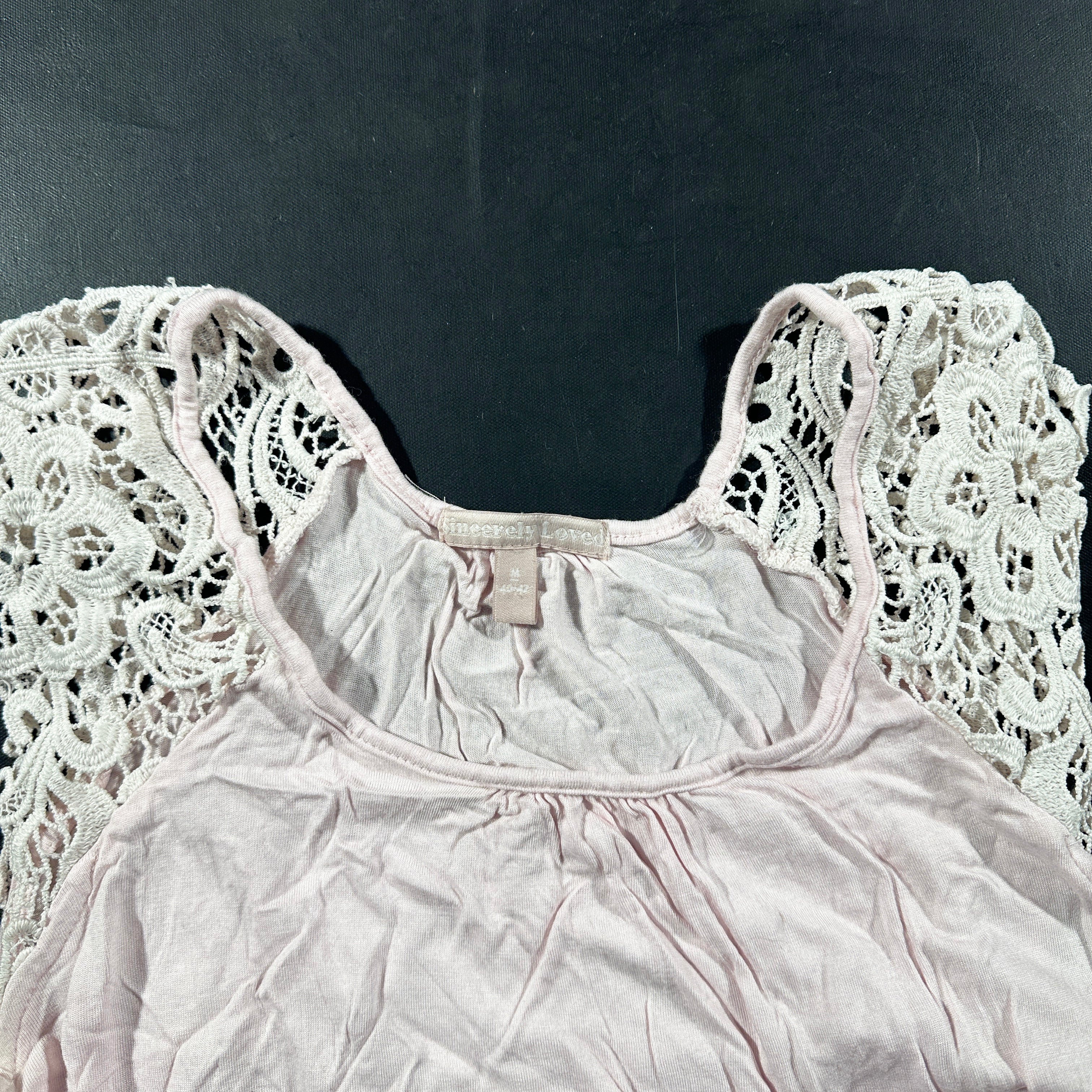 Tank top - Light Pink & White - Size M