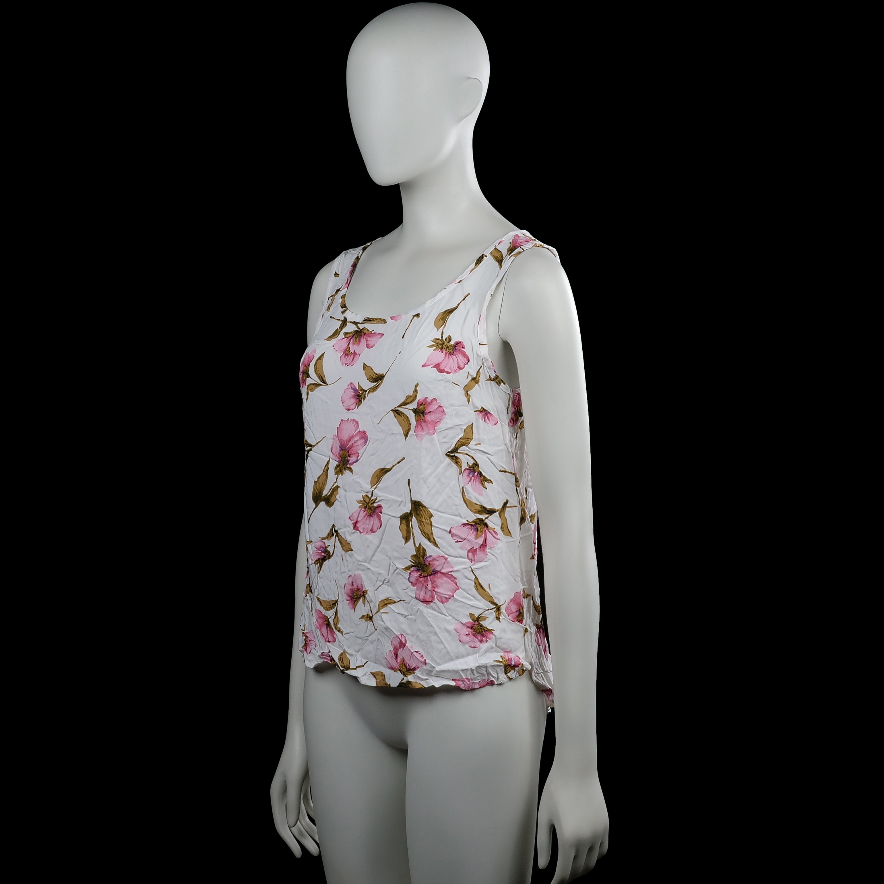 Tank top - White & Pink - Size S