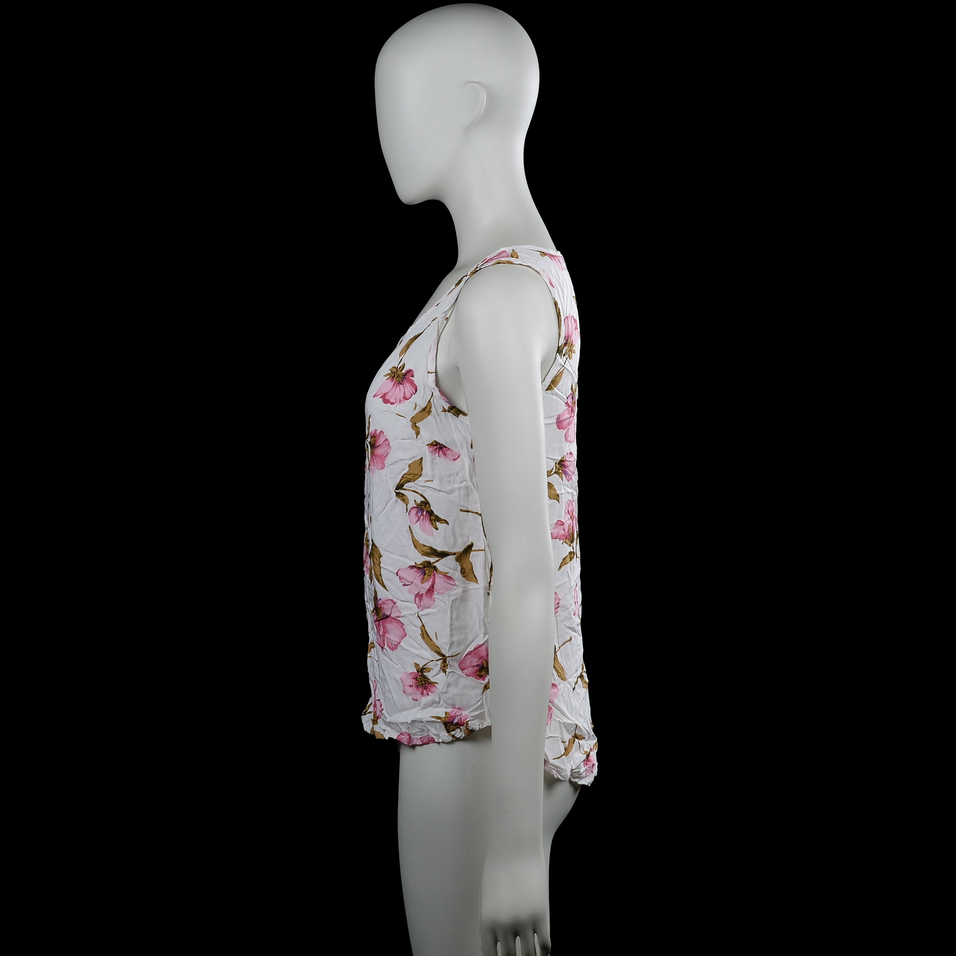 Tank top - White & Pink - Size S