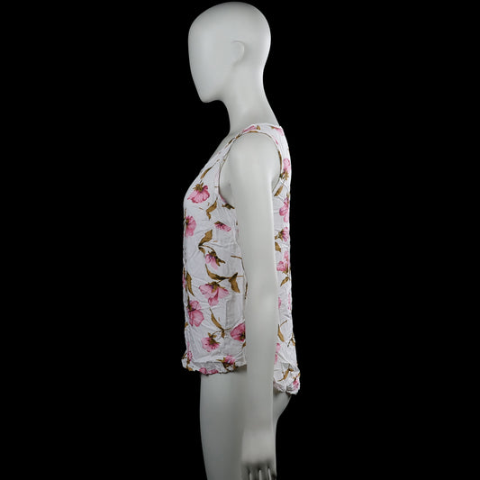 Tank top - White & Pink - Size S
