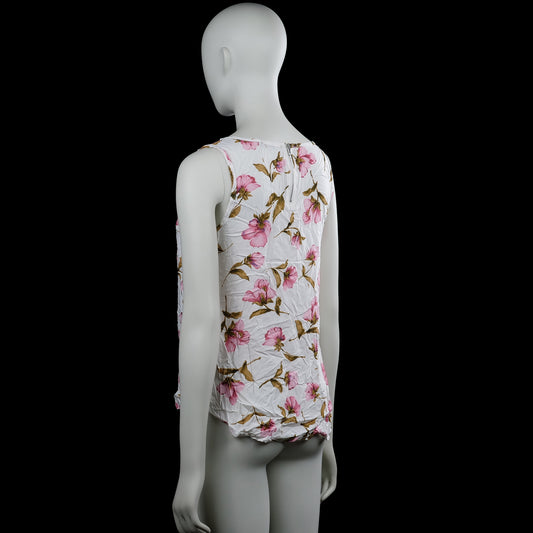 Tank top - White & Pink - Size S