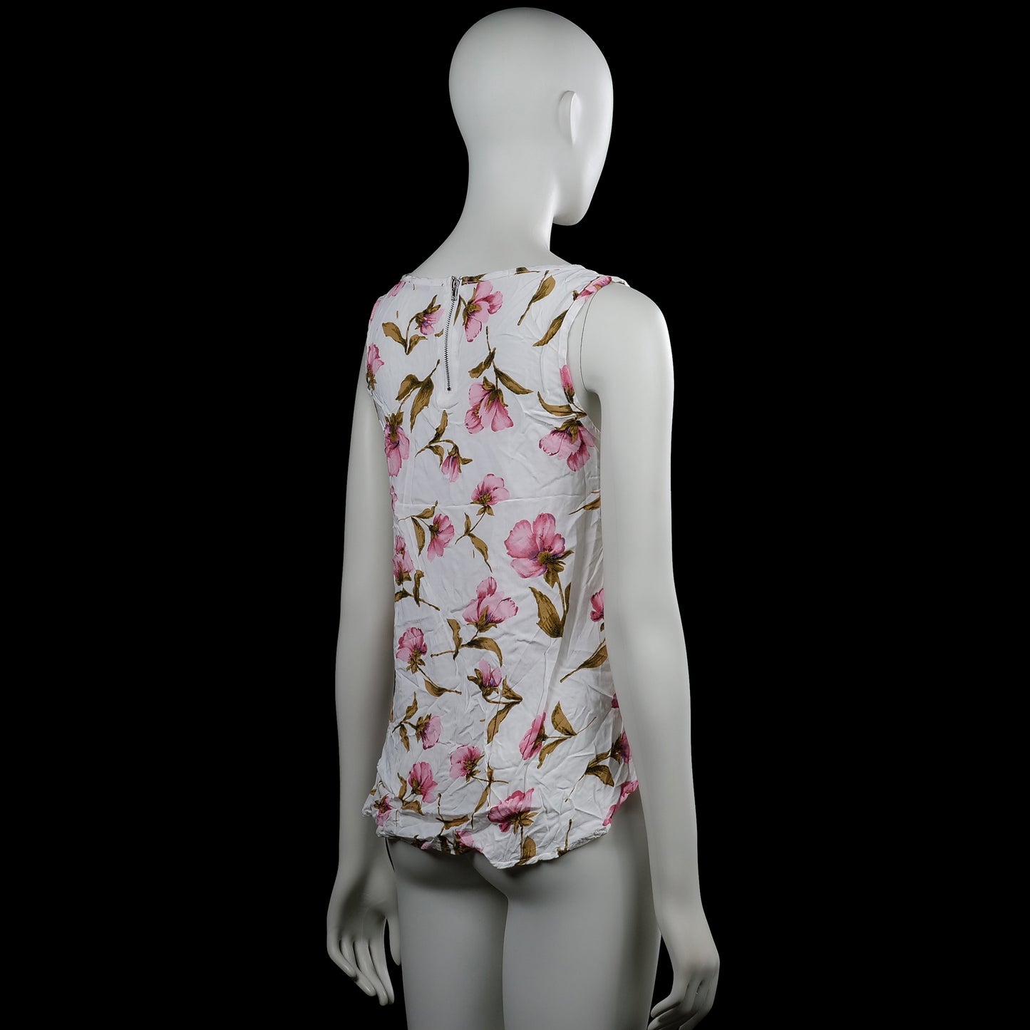 Tank top - White & Pink - Size S