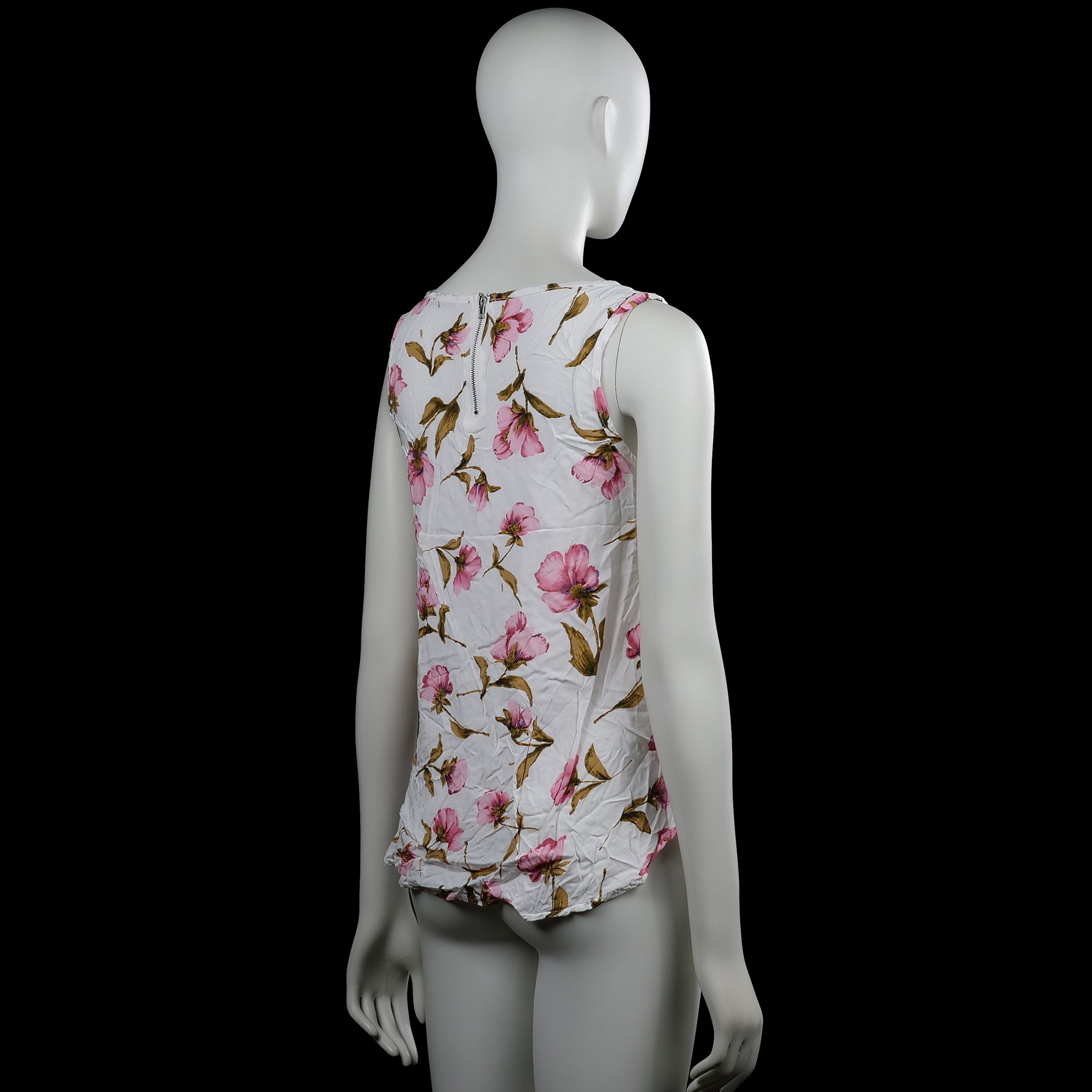 Tank top - White & Pink - Size S