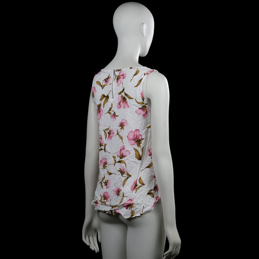 Tank top - White & Pink - Size S