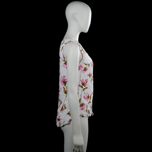 Tank top - White & Pink - Size S