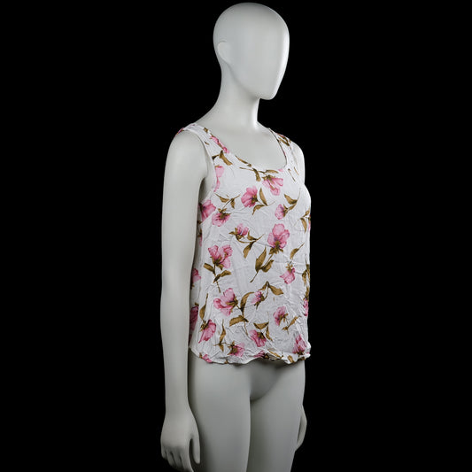 Tank top - White & Pink - Size S