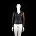 Only - Biker jacket - Black - Size XS - Black jacket with an asymmetrical front zipper, wide lapels, and zippered side pockets. Form-fitting structure with visible seam lines on front and back.