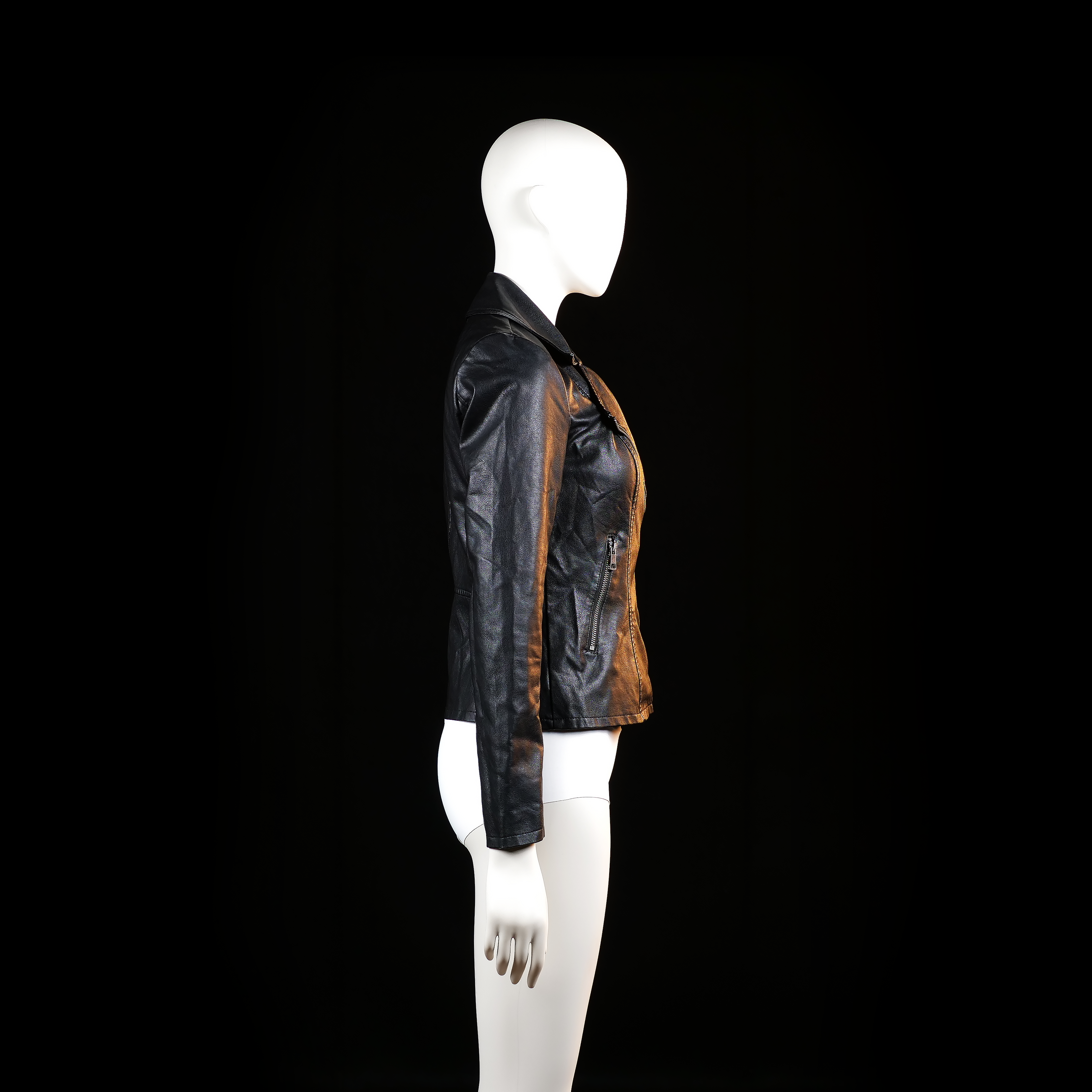 Biker jacket - Black - Size XS