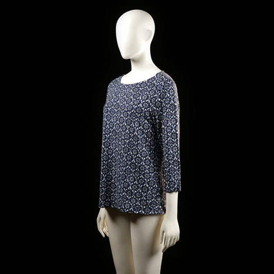 Blouse - Navy & White - Size M