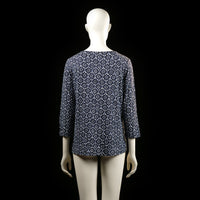 Blouse - Navy & White - Size M
