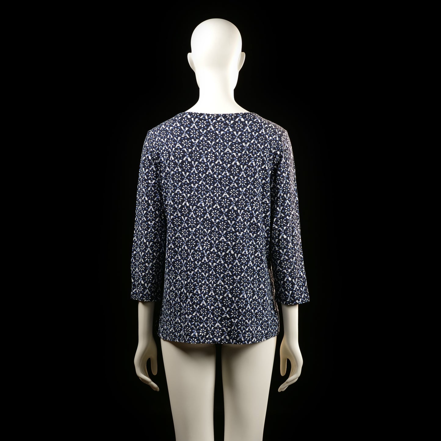 Blouse - Navy & White - Size M