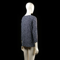 Blouse - Navy & White - Size M