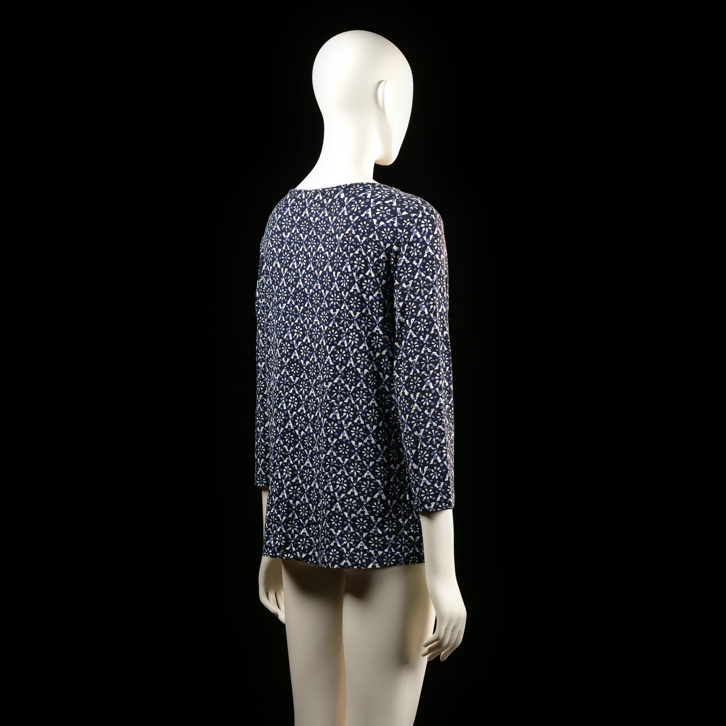 Blouse - Navy & White - Size M