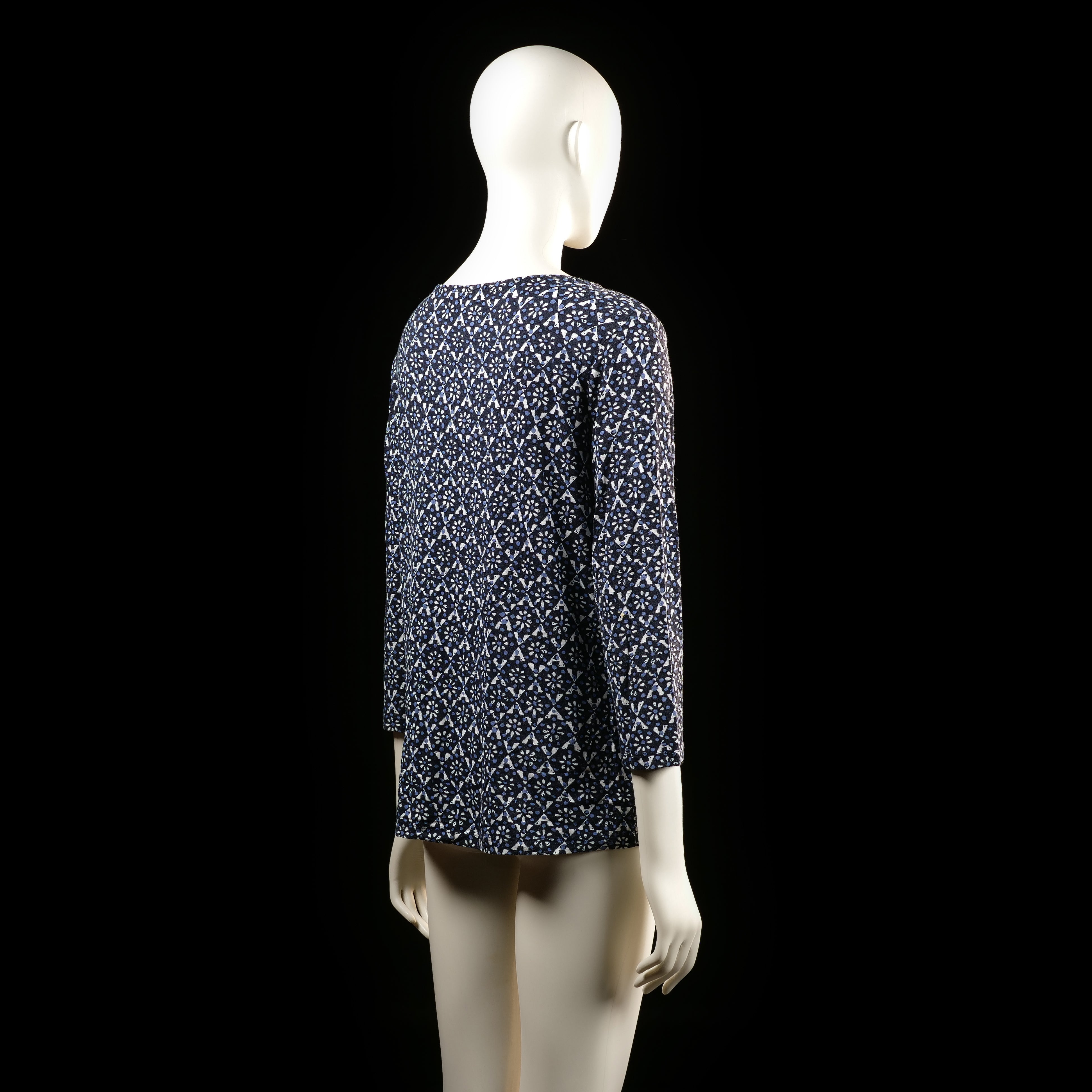 Blouse - Navy & White - Size M