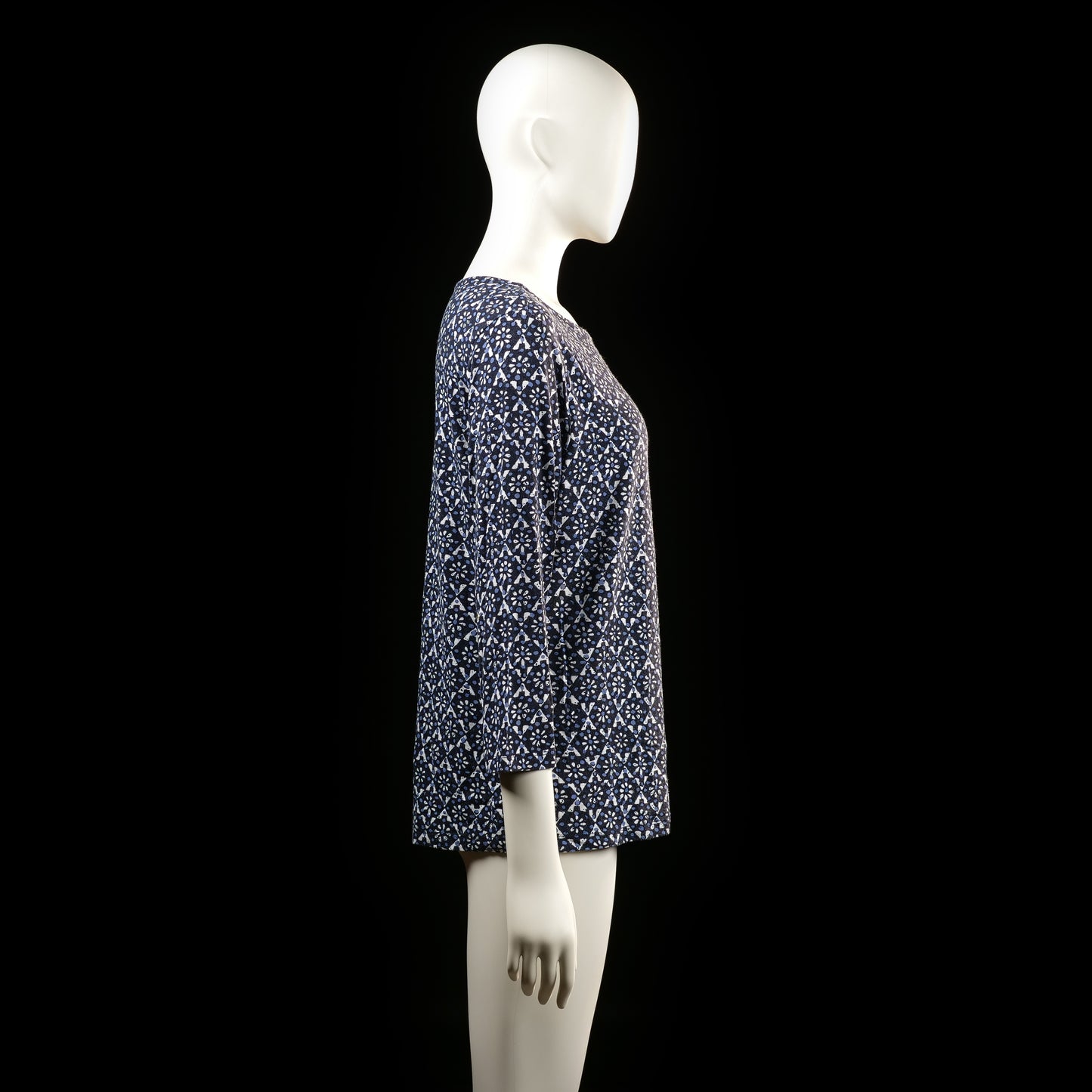 Blouse - Navy & White - Size M