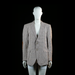 Tommy Hilfiger - Blazer - Gray & Brown - Size 50 - Single-breasted check blazer with two front buttons and flap pockets. Features oval brown elbow patches on both sleeves.