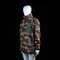 Fleece jacket - Brown & Olive - Size XL