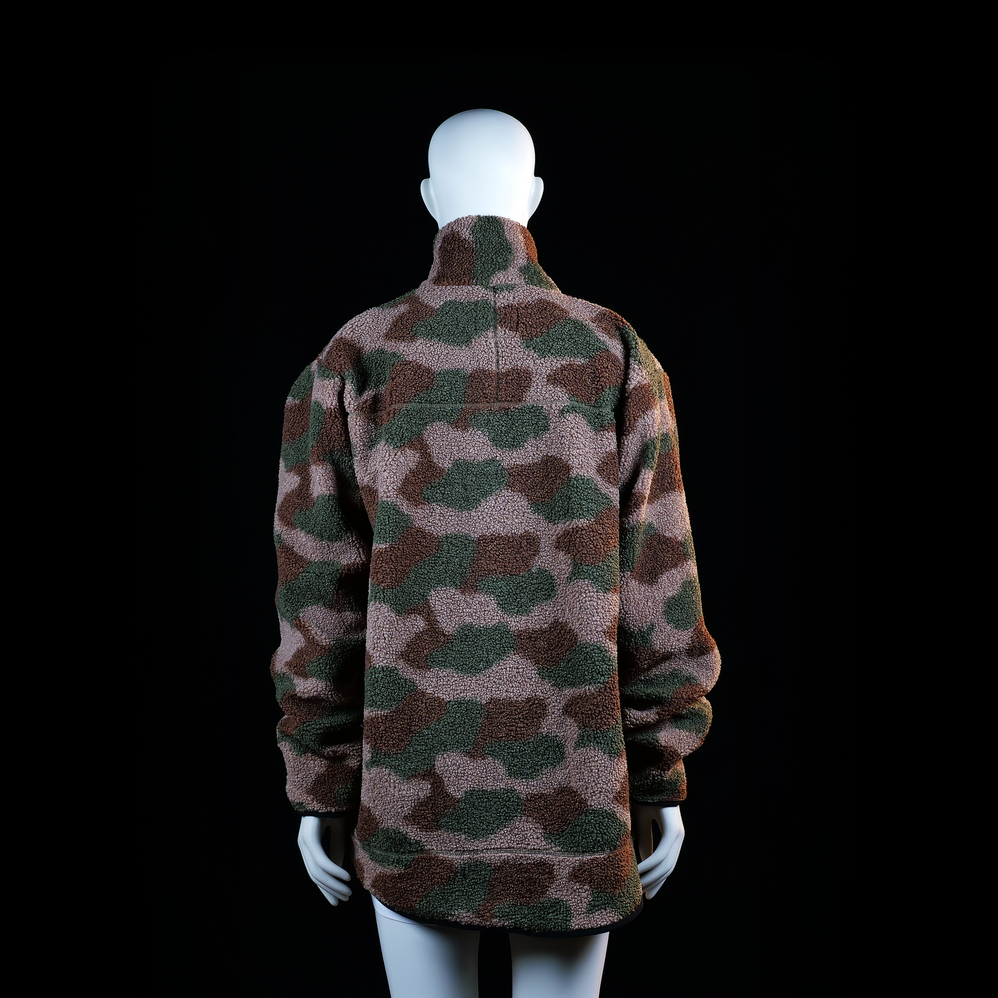 Fleece jacket - Brown & Olive - Size XL