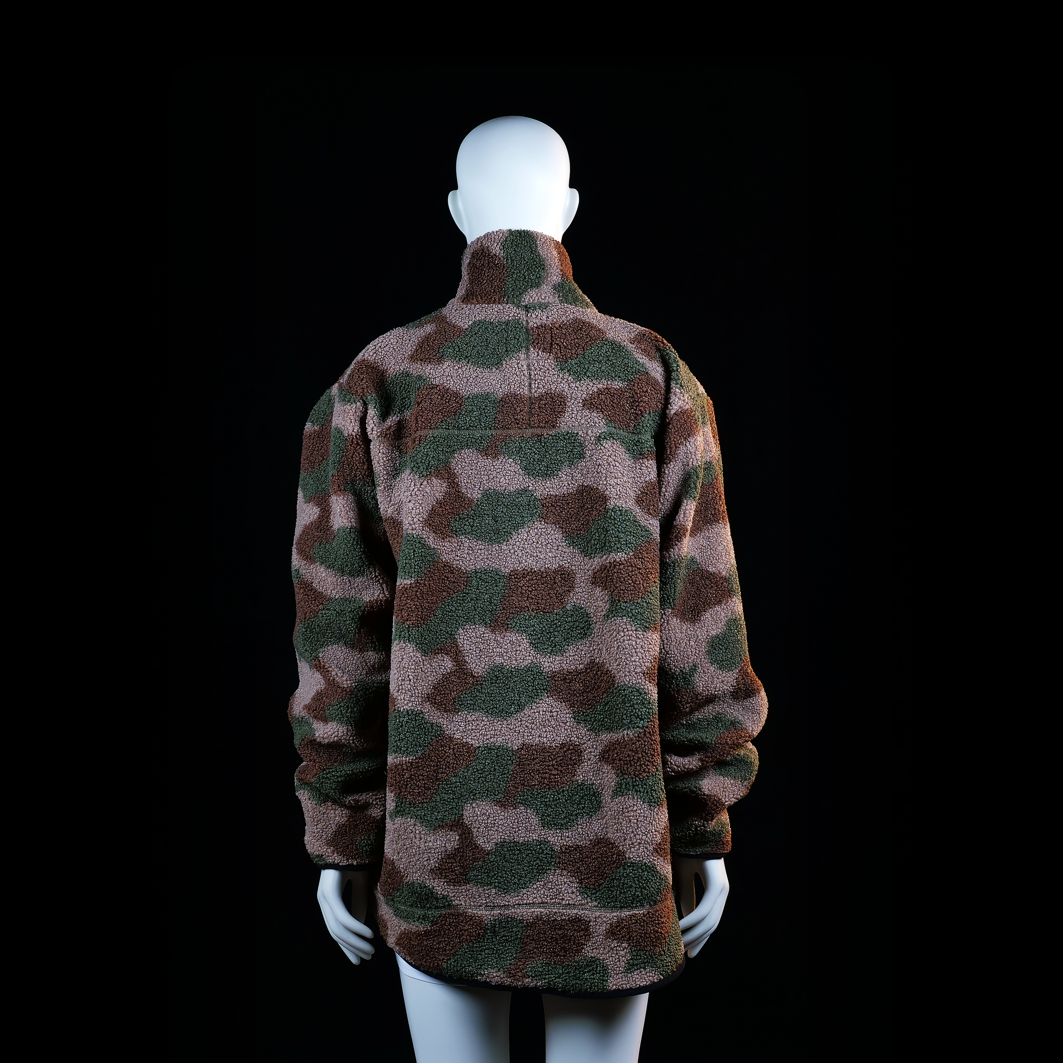 Fleece jacket - Brown & Olive - Size XL
