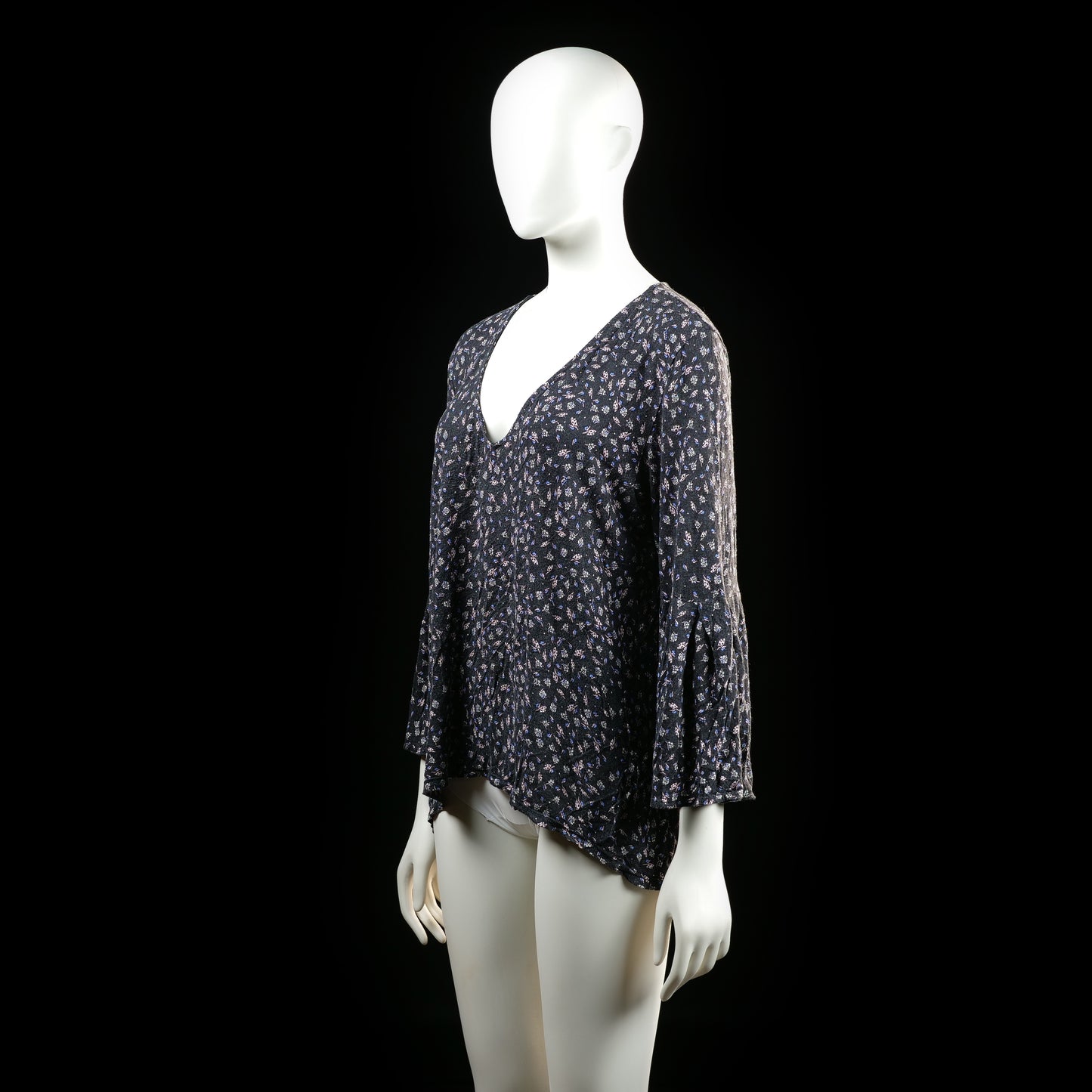 Blouse - Black & Pink - Size L